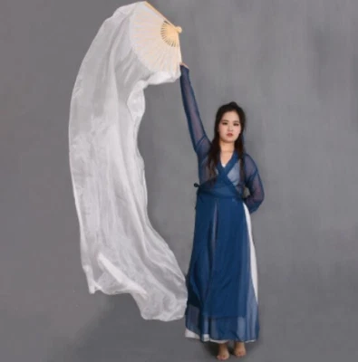 300厘米长扇面纱肚皮舞丝绸扇面纱对专业舞蹈丝绸面纱 — 第 1/4 张图片