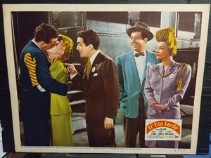Lobby Card 1946 IF I'M LUCKY Carmen Miranda Perry Como Vivian Blaine Harry James