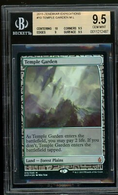 Temple Garden foil - Zendikar Expeditions, BGS 9.5 GEM MINT. MTG (pop 1 of 7) - Image 1 of 2