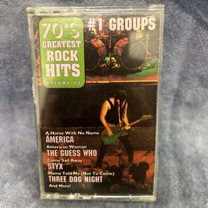 70s Greatest Rock Hits #1 Groups Cassette Tape 1991 America, Three Dog Night Etc - Picture 1 of 8