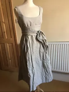 Hoss Intropia Empire Styled Grey & Light Blue Dress UK Size 10 EU Size 38. - Picture 1 of 6