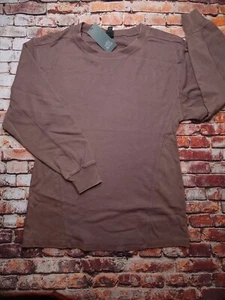 Womens Long Sleeve Thermal Mix Tunic T Shirt Wild Fable Taupe Brown Select Size - Picture 1 of 6