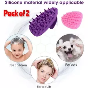 Brand New 2x Pet Dog Cat Bath Gloves Grooming Washing Massage Fur Hair Soft - Picture 1 of 6