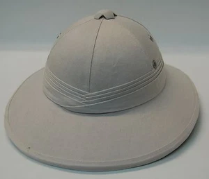 PITH HELMET STONE COLOR TROPICAL SAFARI STYLE JUNGLE COSTUME, SHIP FROM SYDNEY - Picture 1 of 6