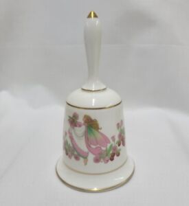 Franklin Porcelain Gold trimmed "Cherry Blossom" 1979 Collector Bell