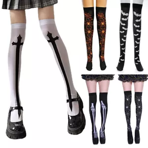 Strümpfe Mit Spinnennetz Gothic Gruselig Halloween Gig Goth Punk Emo K - Bild 1 von 28