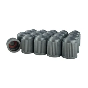 Pack of 20 Gray Valve Stem Caps w/ inner seal for all Schrader type Valve Stems - Picture 1 of 3