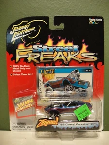 Johnny Lightning - Street Freaks - 69 Chevy Corvette Vette Threat Zingers - Blue - Picture 1 of 6