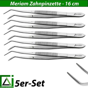 Juego de 5 pinzas de cirugía dental Meriam 16 cm dentista dentista dientes costura instrumentos - Imagen 1 de 6