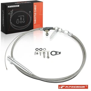 A-Premium New 41.34 In Braided Stainless Steel Kickdown Cable for TH350 Trans. - Picture 1 of 11