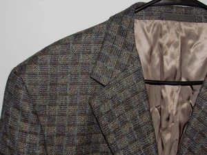 JHANE BARNES Mens 44L 44 Long Wool Blazer Sport Coat Multi Color Check Excellent - Picture 1 of 8
