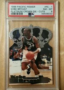 Kobe Bryant 1996-97 Pacific Power Platinum Crown Die-Cuts rookie PSA 8 - Picture 1 of 3