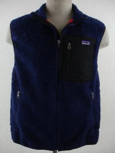 Patagonia Men's M Classic Retro-X Vest Jacket 23047 Fleece Navy Blue Deep Pile - Picture 1 of 21