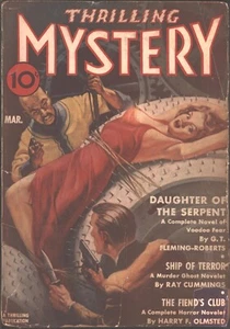 Thrilling Mystery 1939 March. Bondage cover of girl & spiked torture wheel. Pulp - Picture 1 of 1