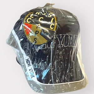 Sombrero de béisbol Nueva York gorra gancho y bucle correa BCI azul marino gris - Imagen 1 de 6