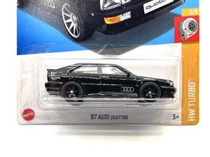2024 Hot Wheels Audi '87 Sport Quattro Black #102 SUPER CUSTOM WHEEL SWAP by AEB - Picture 1 of 5