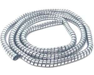 Motorcycle Trike Cable Cover Custom Chrome Thick Spiral Wire Wrap 10mm x 1.5m - Picture 1 of 13