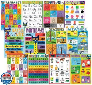 Teacher Created Resources Pete The Cat® Early Learning Small Poster Pack (EP6 - Picture 1 of 5