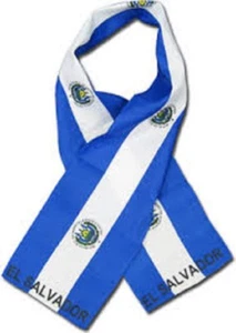 El Salvador Country Lightweight Flag Printed Knitted Style Scarf 8"x60" - Picture 1 of 1