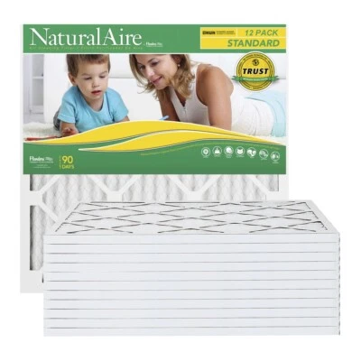 12 Pack Natural Aire 15x20x1 MERV 8 Pleated HVAC Filters - Image 1 of 4