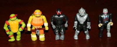 Lot 5 MegaBloks TMNT Michelangelo Raphael Kraang Droid Shadow Foot Soldier Robot - Image 1 of 2