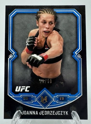 2017 Topps UFC Museum Collection - Joanna Jedrzejczyk #8 BLUE 50/50 SSP - Image 1 of 2