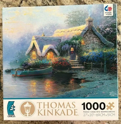 Older (2013) Ceaco puzzle; Lochaven Cottage by Thomas Kinkade; 1000 pcs  3310-35 - Image 1 of 3