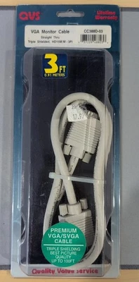 QVS CC388D-03 VGA Monitor Cable 3ft - Image 1 of 2