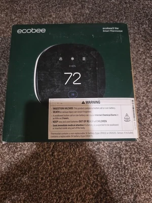 Ecobee3 Lite Smart Thermostat (EB-STATE3LT-02) Programmable Heat Cooling Sealed - Image 1 of 2