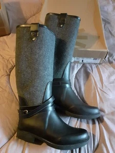 BNIB/WD Ladies Genuine UGG 'Korynne' Black/Grey Waterproof! Wellies UK5/EU38 - Picture 1 of 20