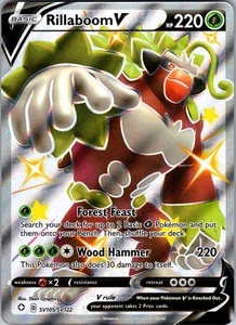 Rillaboom V SV105/SV122 SWSH: Shining Fates Shiny Vault - NM - Picture 1 of 2