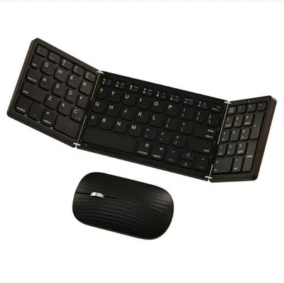B089 Foldable Bluetooth Keyboard Mouse Set w/ Touchpad Rechargeable Portable - Image 1 of 4