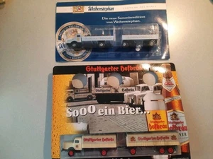 Stuttgarter Hofbräu und Weihenstefan Werbung Plastiklastwagen - Bild 1 von 3