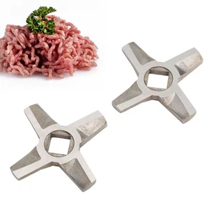 2pz Lame Tritacarne Universali Acciaio Inox Tagliacoltelli Ricambio per - Foto 1 di 23