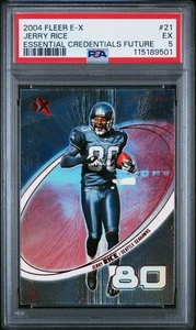 2004 Fleer E-X JERRY RICE Essential Credentials Future /45 PSA 5 EX POP 1 - Picture 1 of 2