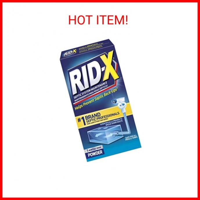 Tratamiento séptico RID-X, tratamiento de tanque séptico, suministro de polvo para 1 mes, 9,8 oz Foto 1 de 1