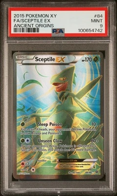 2015 POKEMON XY ANCIENT ORIGINS #84 FULL ART/SCEPTILE EX PSA 9 - Image 1 of 2