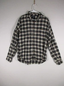 J.Crew Herren kariertes Flanell Hemd Knopfleiste Langarm Taschen Größe L schwarz - Bild 1 von 6