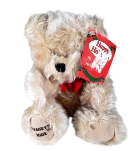 Hersheys 2002 Teddy Bear Plush Fluffy Tan Happy Holidays Target Brand With Tags - Picture 1 of 7