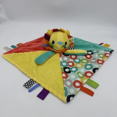 LION Bright Starts TAGGIES 被子毛绒标签可爱婴儿安全毯玩具 — 第 1/4 张图片