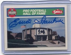 1990 Swell Hall of Fame - ERNIE STAUTNER - Hand Signed Autograph STEELERS d 2006 - Picture 1 of 1