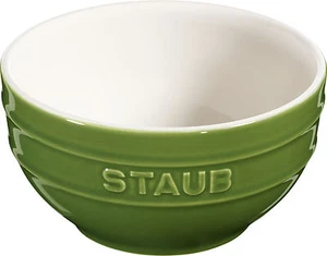 6er Set Staub Keramik Schüssel Schale Obstschüssel rund Basilikumgrün 14cm - Bild 1 von 1