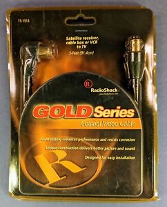 RadioShack ~ Gold Series Coaxial Video Cable 3 Feet (15-1513) **NEW**
