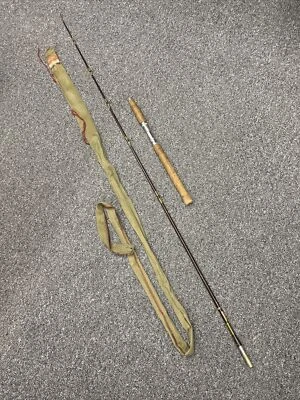 Antigua caña de pescar vintage SOUTH BEND de vidrio hueco 78" estuche de tela  Foto 1 de 4