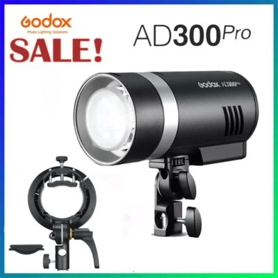 Godox AD300Pro 2.4G TTL HSS 300Ws Speedlite Camera Flash Light+S2 Holder Bracket - Image 1 of 4
