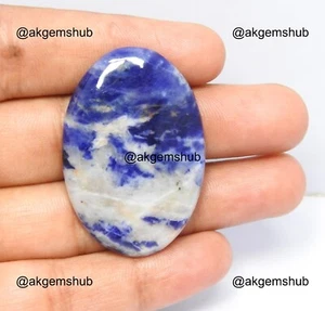 51,00 Cts Pietra Preziosa Cabochon Meditazione Sodalite Canadese Naturale Ovale 42x28x5 mm - Foto 1 di 9