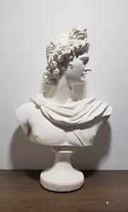 Estatua de busto Toscano Apolo Belvedere de diseño, individual, blanca - Imagen 1 de 4