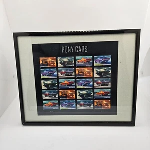 Pony Car Stamps 8”x10” Frame Muscle Cars Mustang Challenger Camaro Cougar USPS - Picture 1 of 5