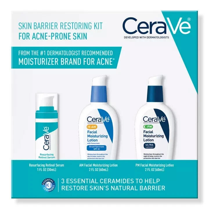 CeraVe Skin Barrier Restoring Kit For Acne Prone Skin