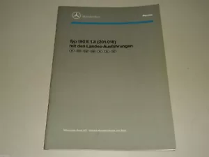 Manual De Taller Introducción Mercedes-Benz 190 E 1.8 W 201 Estado 04/1990 - Imagen 1 de 1